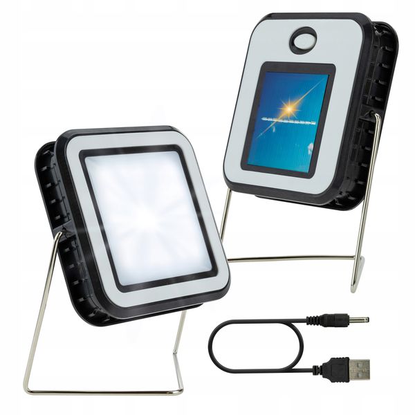 Lampa solarna kempingowa Led + USB VERGIONIC zdjęcie 3
