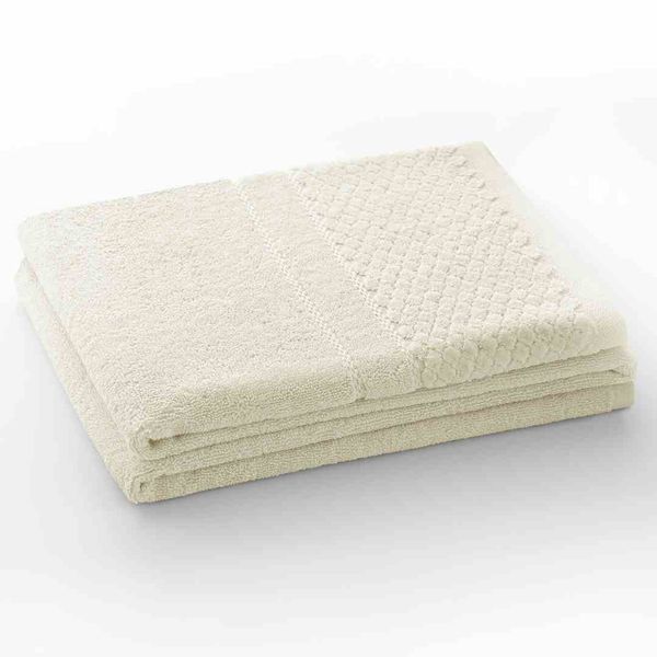 TOWEL/AH/RUBRUM/CREAM/70x130 zdjęcie 3