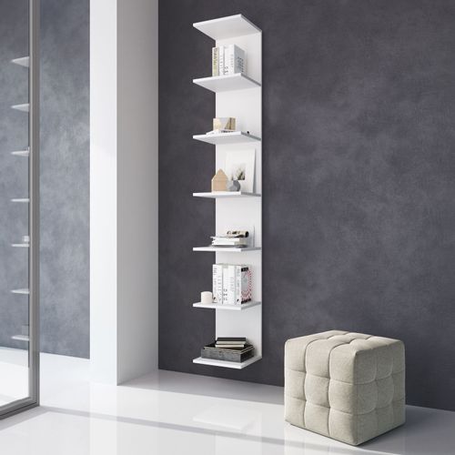 Półka ścienna biały kolor 190 cm regał do salonu na Arena.pl