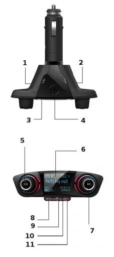 TRANSMITER FM BLUETOOTH 5.0 USB MULTIMEDIALNY 8w1 zdjęcie 9