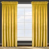 Zasłona gotowa na taśmie ROSA 140x270 Eurofirany musztardowa