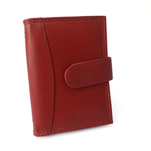 skórzane etui na karty - ciemnoczerwone na Arena.pl