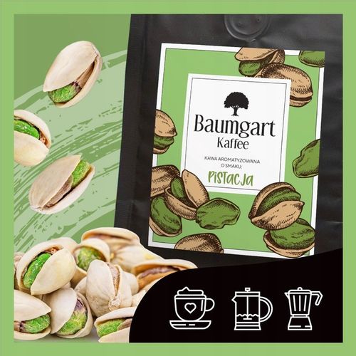 Kawa Smakowa MIELONA PISTACJOWA 200g 100% Arabica Świeżo Palona Baumgart na Arena.pl