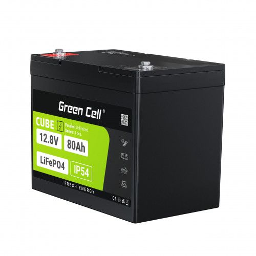 GREEN CELL CUBE AKUMULATOR LiFePO4 80AH 12.8V DO KAMPERA IP65 na Arena.pl