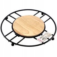 PODSTAWKA METALOWA DREWNIANA NA STÓŁ POD NACZYNIA