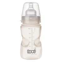 LOVI BEŻOWA BUTELKA LOVI TRENDS 250ML 3M+ BEZPIECZNA DLA KARMIENIA PIERSIĄ
