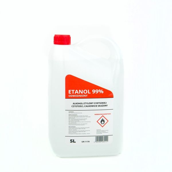 Alkohol Etylowy ETANOL 99% 5l. zdjęcie 1