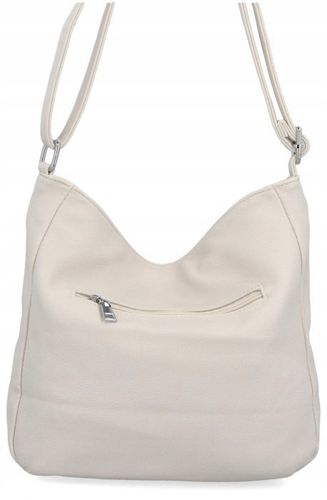 Herisson - torebka worek zamek skóra ekologiczna beżowy 1052L2086 na Arena.pl