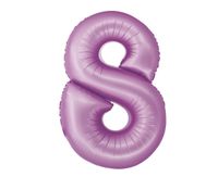Balon foliowy cyfra "8" fioletowy matowy, 76 cm