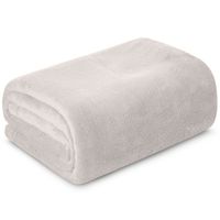 Koc SIMPLE1 150x200 kremowy miękki gładki flano elegancki