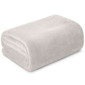Koc SIMPLE1 150x200 kremowy miękki gładki flano elegancki