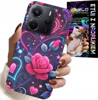 ETUI DO XIAOMI NOTE 14 4G - SERCE, RÓŻA, NASTOLETNIE CASE + SZKŁO