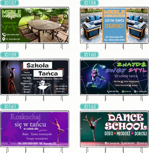 BANER REKLAMOWY 100x50cm projekt w cenie oczkowany ARTYKUŁY BHP na Arena.pl