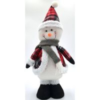 Bałwanek dekoracyjny 50 cm czerwony