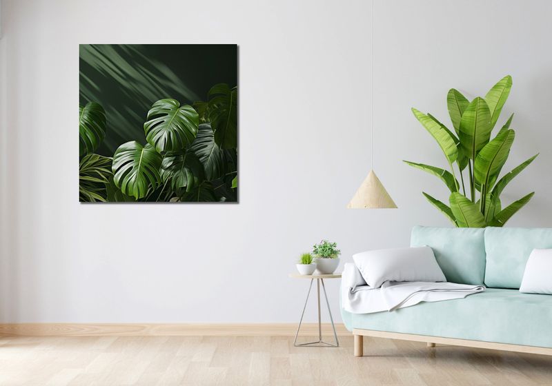 Obraz 90x90cm Szepczące Liście zdjęcie 2