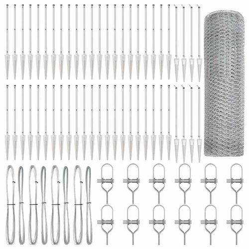 Ogrodzenie z słupkami Srebrny 1.2 x 100 m Stal pokryta PCV na Arena.pl