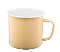 Kubek emaliowany z uchem ROBERTO 0,75L 750ml 10 cm żółty słomkowy pastelowy