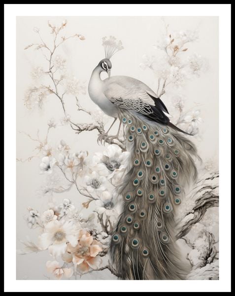 Plakat 50x65cm Pawia Gracja zdjęcie 3