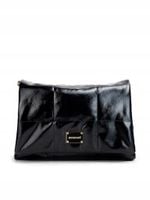 Monnari - torebka listonoszka pikowana z klapą czarny lakier BAG4030