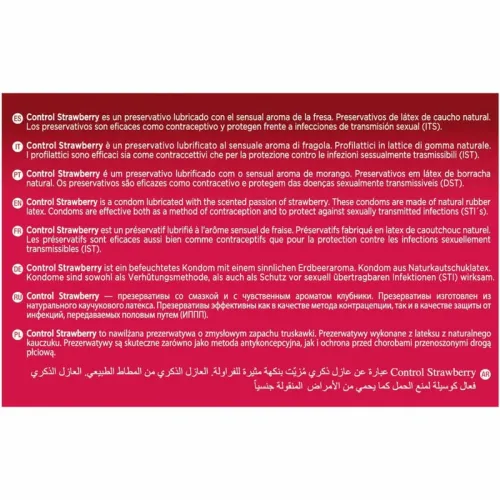 control adapta kondomy truskawkowe 54mm 144szt - aromatyzowane, czerwone na Arena.pl