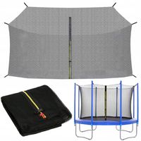 SIATKA DO TRAMPOLINY WEWNĘTRZNA MOCNA OCHRONNA na 8 SŁUPKÓW 365-374 cm 12FT