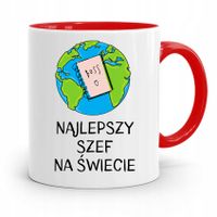 Kubek Czerwony Dla Szefa Najlepszy Szef Na Świecie Z Nadrukiem Ze Zdjęciem