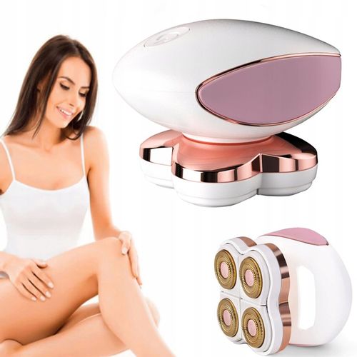 DEPILATOR DO CIAŁA GOLARKA DAMSKA MASZYNKA 4 GŁOWICE ZASILANIE USB LED na Arena.pl