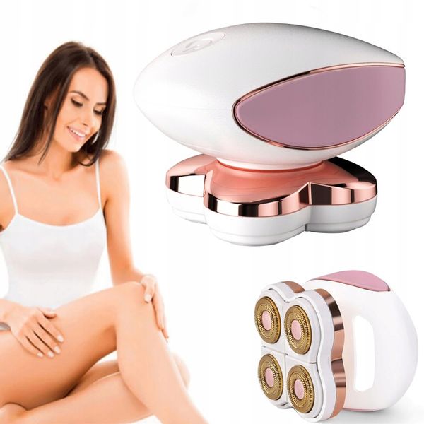DEPILATOR DO CIAŁA GOLARKA DAMSKA MASZYNKA 4 GŁOWICE ZASILANIE USB LED zdjęcie 9