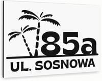 Tabliczka Tablica ADRESOWA biała DIBOND 30x20 numer domu ul. duży wybór