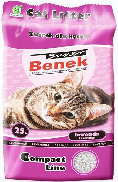 Super Benek Compact Lawenda 25L Active żwirek zdjęcie 10