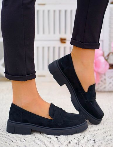 Czarne Zamszowe Mokasyny Na Grubej Podeszwie Palmss 39 na Arena.pl