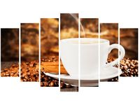 80CM 140CM OBRAZ 7 ELEM ZAPACH KAWY ŚCIENNY