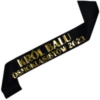 Czarna szarfa Król Balu Ósmoklasistów 2023