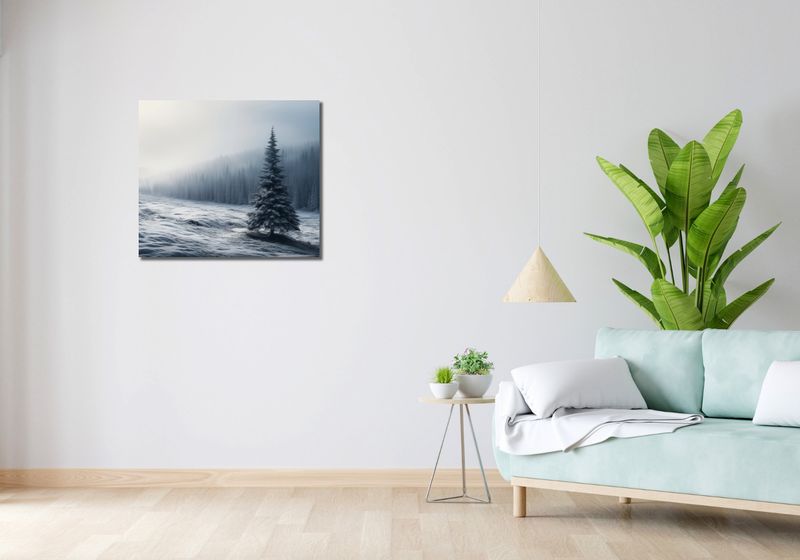 Obraz 70x60cm Samotna Choinka zdjęcie 2