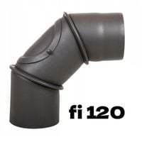 Kolanko skrętne żaroodporne regulowane fi 120 mm do pieca kominka rury
