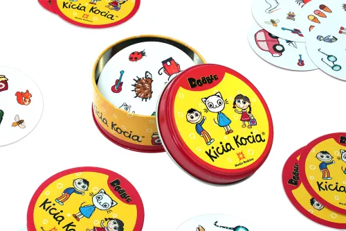 Gra karciana dla dzieci od 4 lat Kicia Kocia Dobble - Znajdź wspólny symbol na Arena.pl