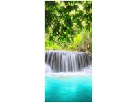 OBRAZ KOLOROWA WODA KOLOROWY WODOSPAD BŁĘKITNA RZEKA