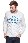 MUSTANG BLUZA Basic Crewneck LIGHT GREY MEL. 1007003 4163 2XL
