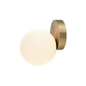 Łazienkowy kinkiet szklany Ice Ball 8126 biała lampa okrągła