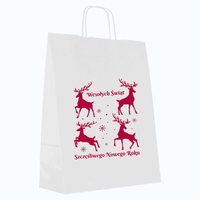 Torby świąteczne duże 32 x 12 x 41 cm renifery