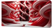 Obraz 90x50cm Czerwone Wiry