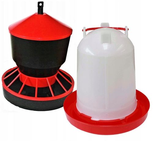 POIDŁO+KARMNIK DLA DROBIU KACZEK GĘSI KUR 6 L+6 KG na Arena.pl