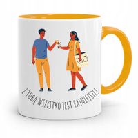 Kubek Żółty Dla Przyjaciela Wszystko Fajniejsze Z Nadrukiem Ze Zdjęciem