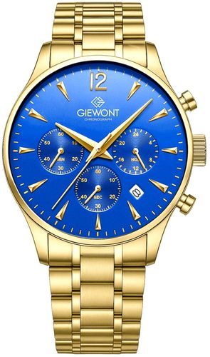zegarek męski giewont chronograph sapphire złoto niebieski gw6310-b5 na Arena.pl