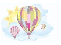 60X40CM BALONY NIEBIE OBRAZ