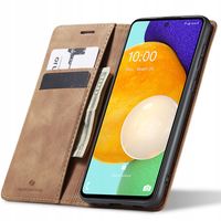 ELEGANCKIE ETUI Z KLAPKĄ SPACECASE WALLET SKÓRZANE DO GALAXY A53 + SZKŁO