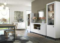 Meblościanka Zestaw Mebli do Salonu II Biały ROSA DL 3 kolory