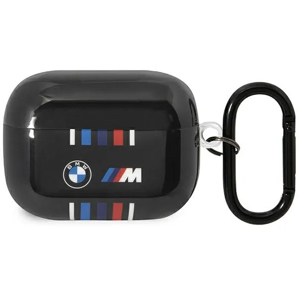 Etui BMW Multiple Colored Lines na AirPods Pro - czarne zdjęcie 1
