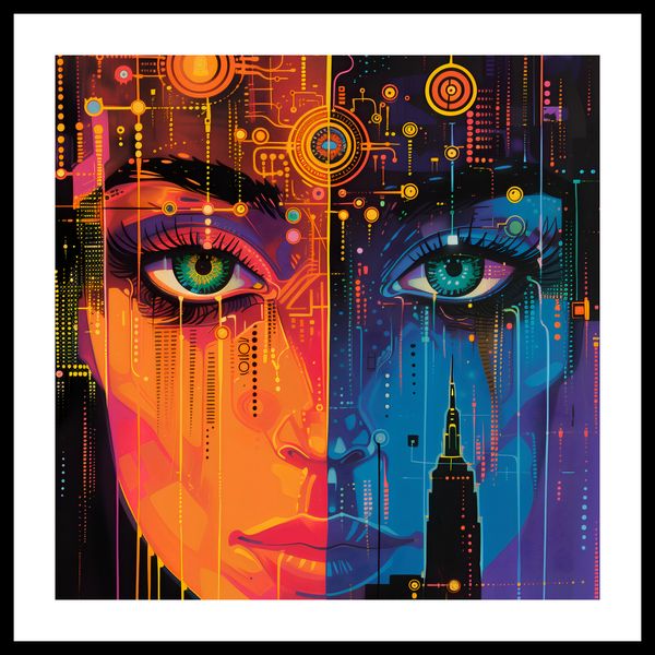 Plakat 40x40cm Cyfrowa Psyche zdjęcie 3