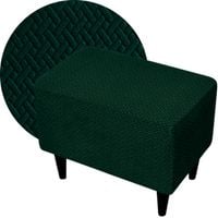 POKROWIEC NA PODNÓŻEK PUF ELASTYCZNY ŻAKARD JODEŁKA OEKO TEX ZIELONY